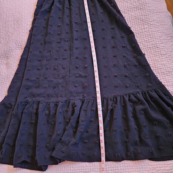 Black Chenille, Ruffle Hem Dress. Size Small - Picture 14 of 15